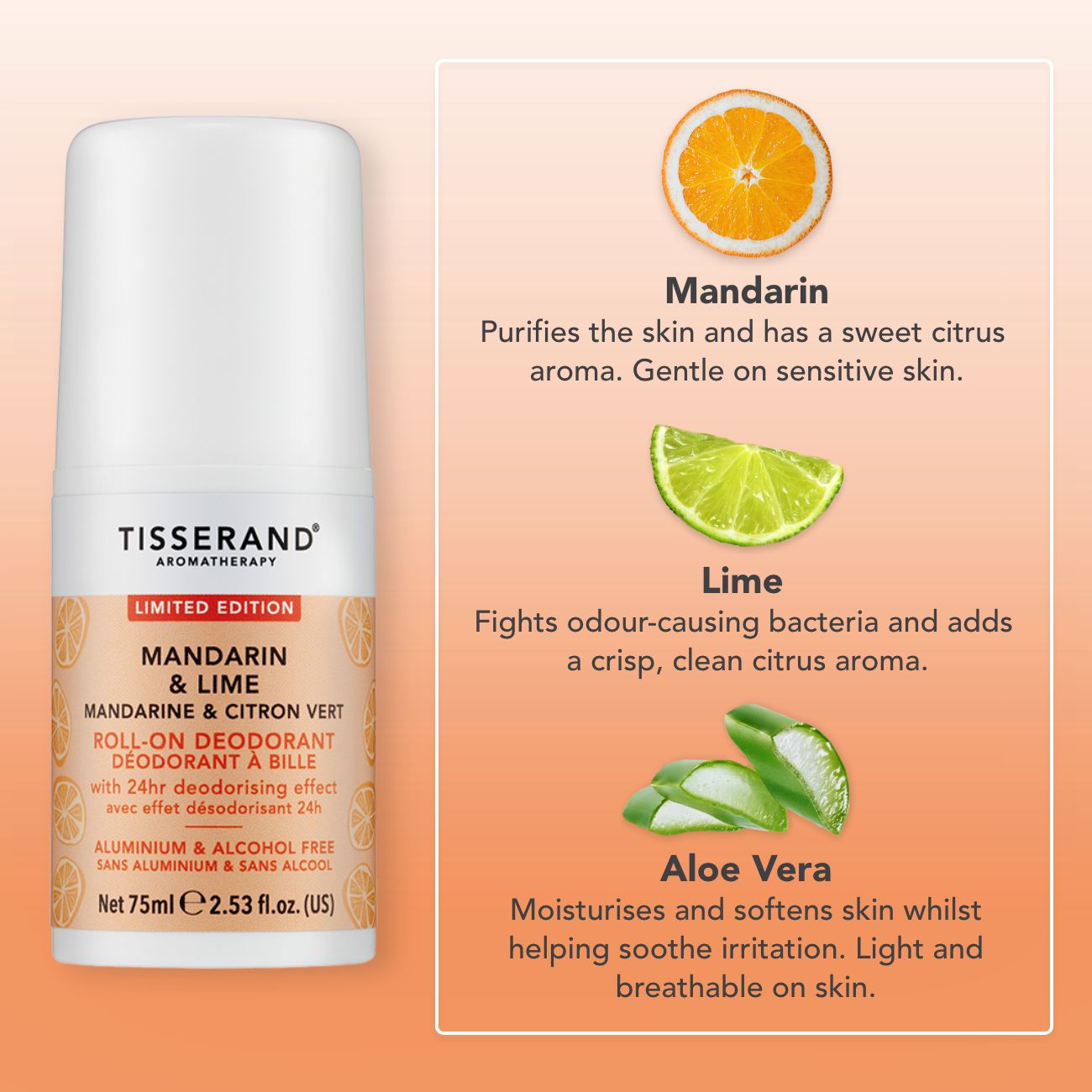 Mandarin & Lime Roll-On Deodorant