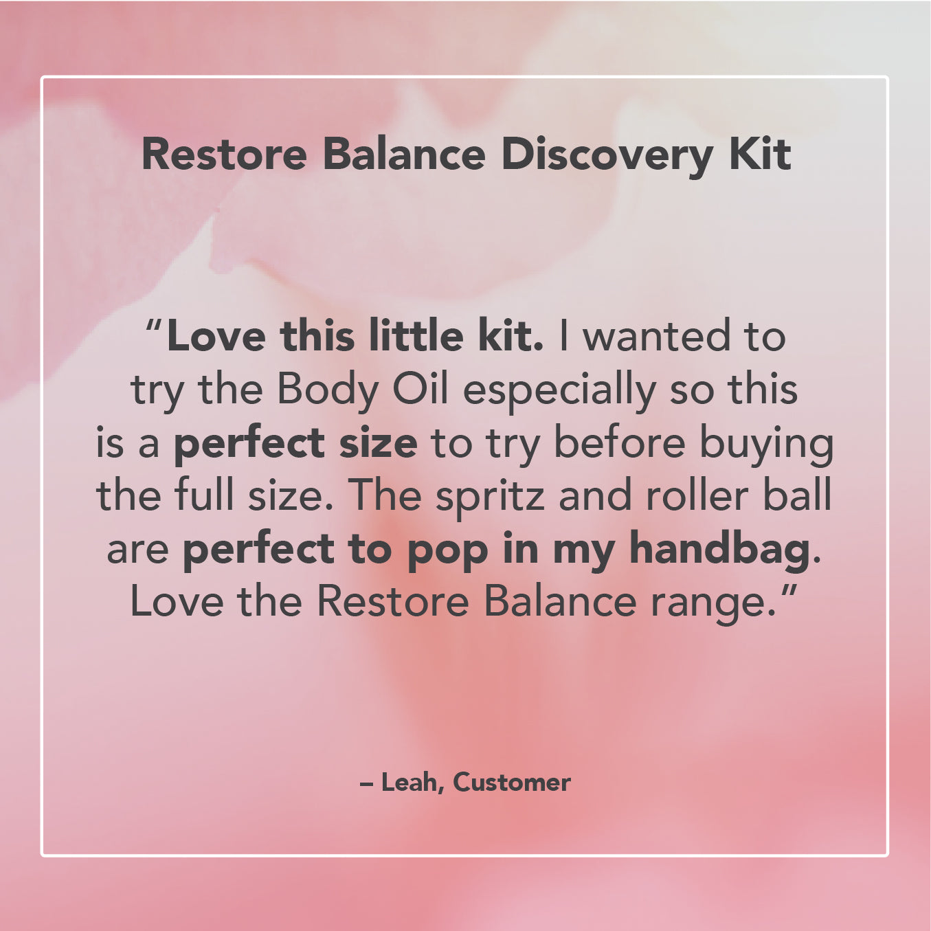 Restore Balance Discovery Kit