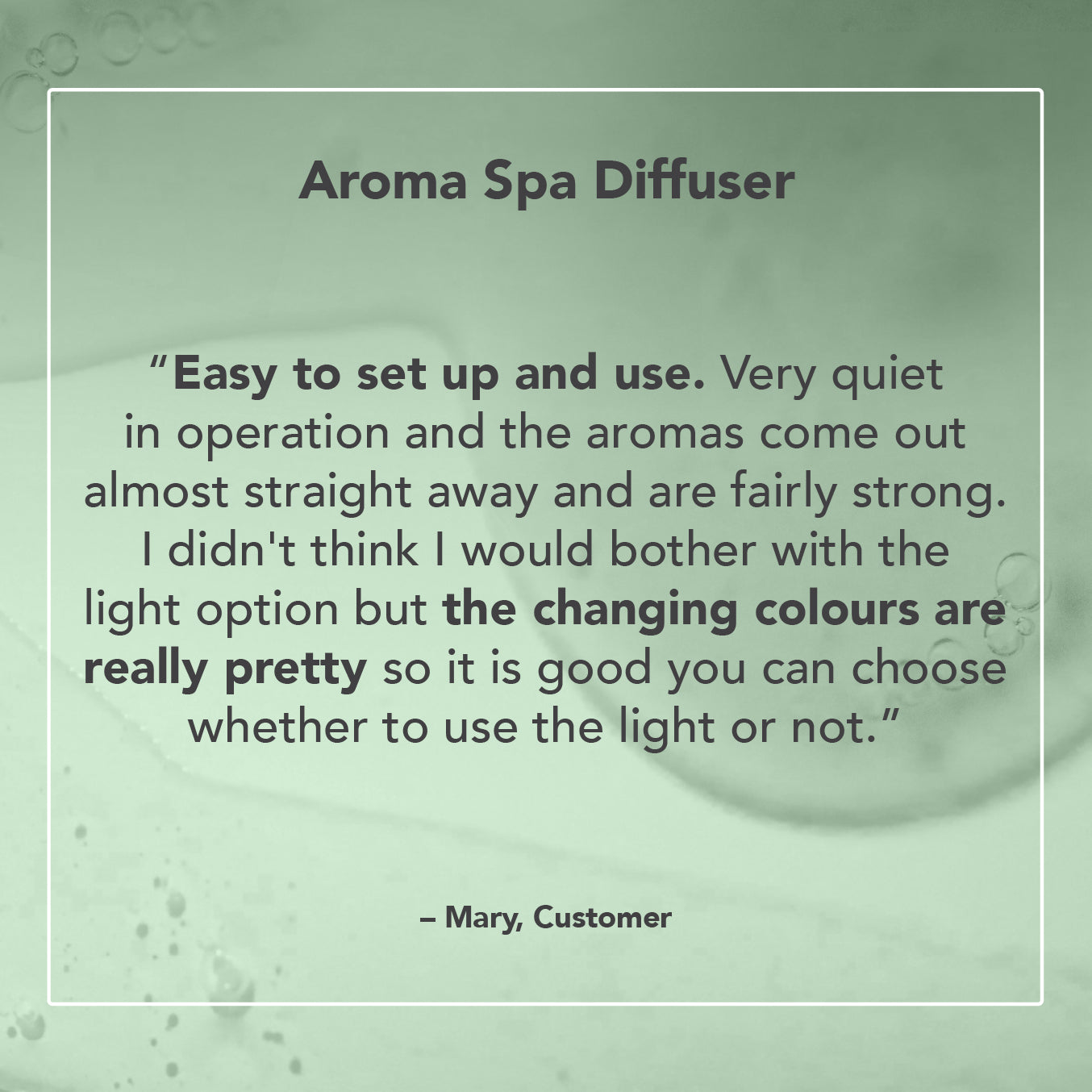 Aroma Spa Diffuser