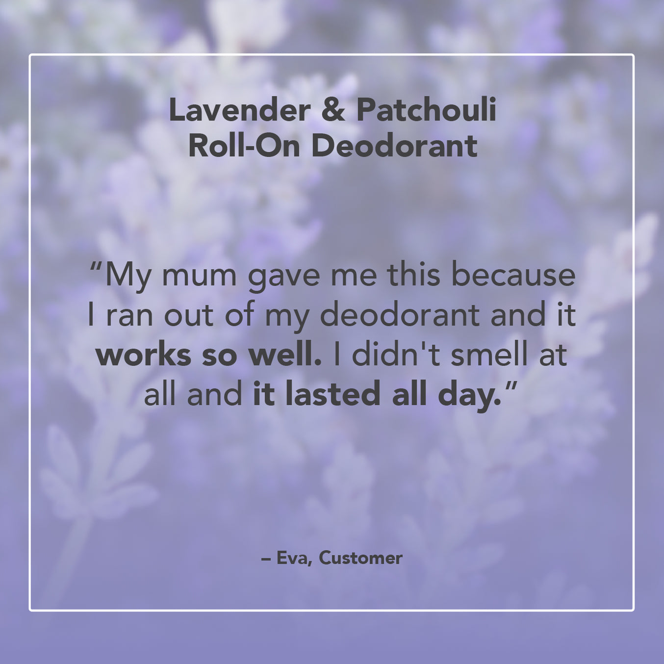 Lavender & Patchouli Roll-On Deodorant