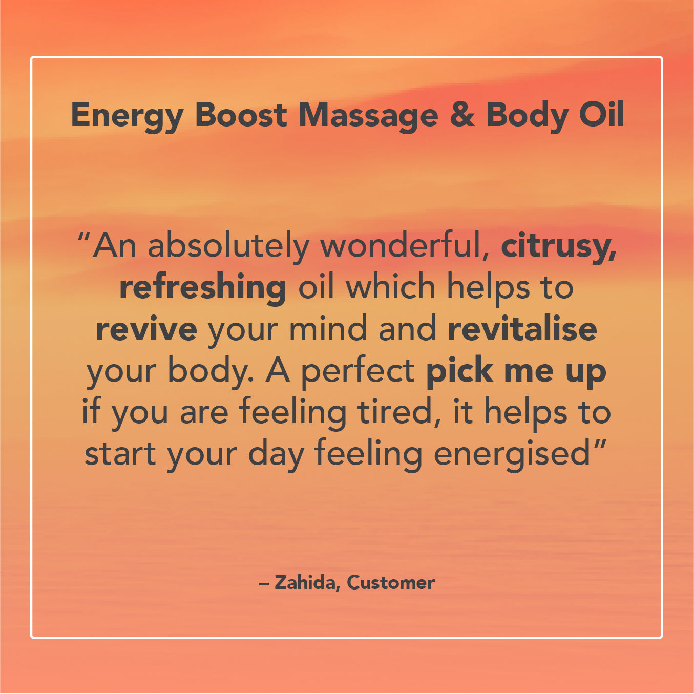 Energy Boost Massage & Body Oil