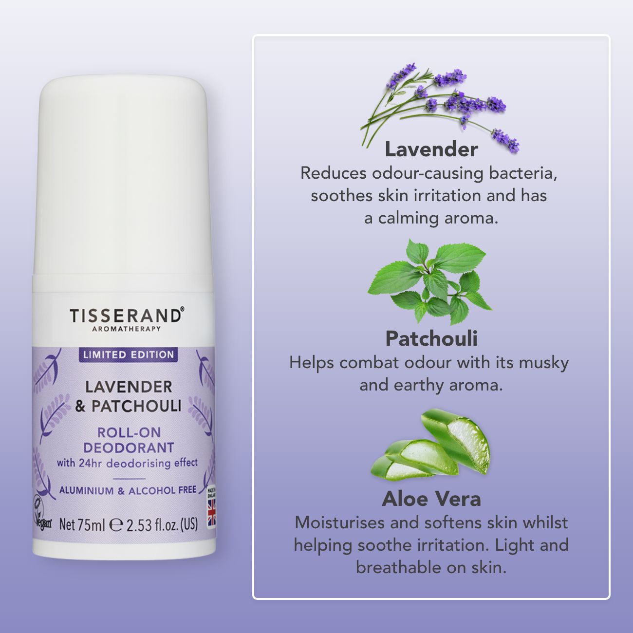 Lavender & Patchouli Roll-On Deodorant