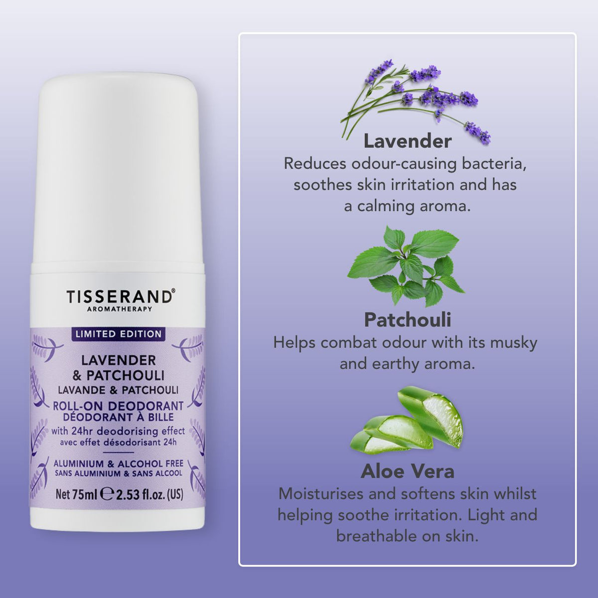 Lavender & Patchouli Roll-On Deodorant