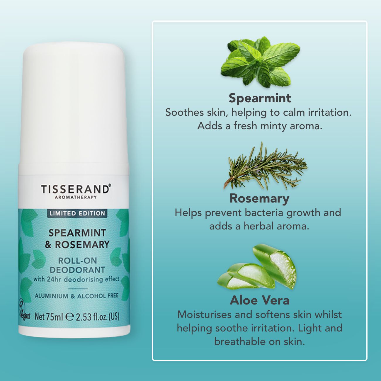 Spearmint & Rosemary Roll-On Deodorant