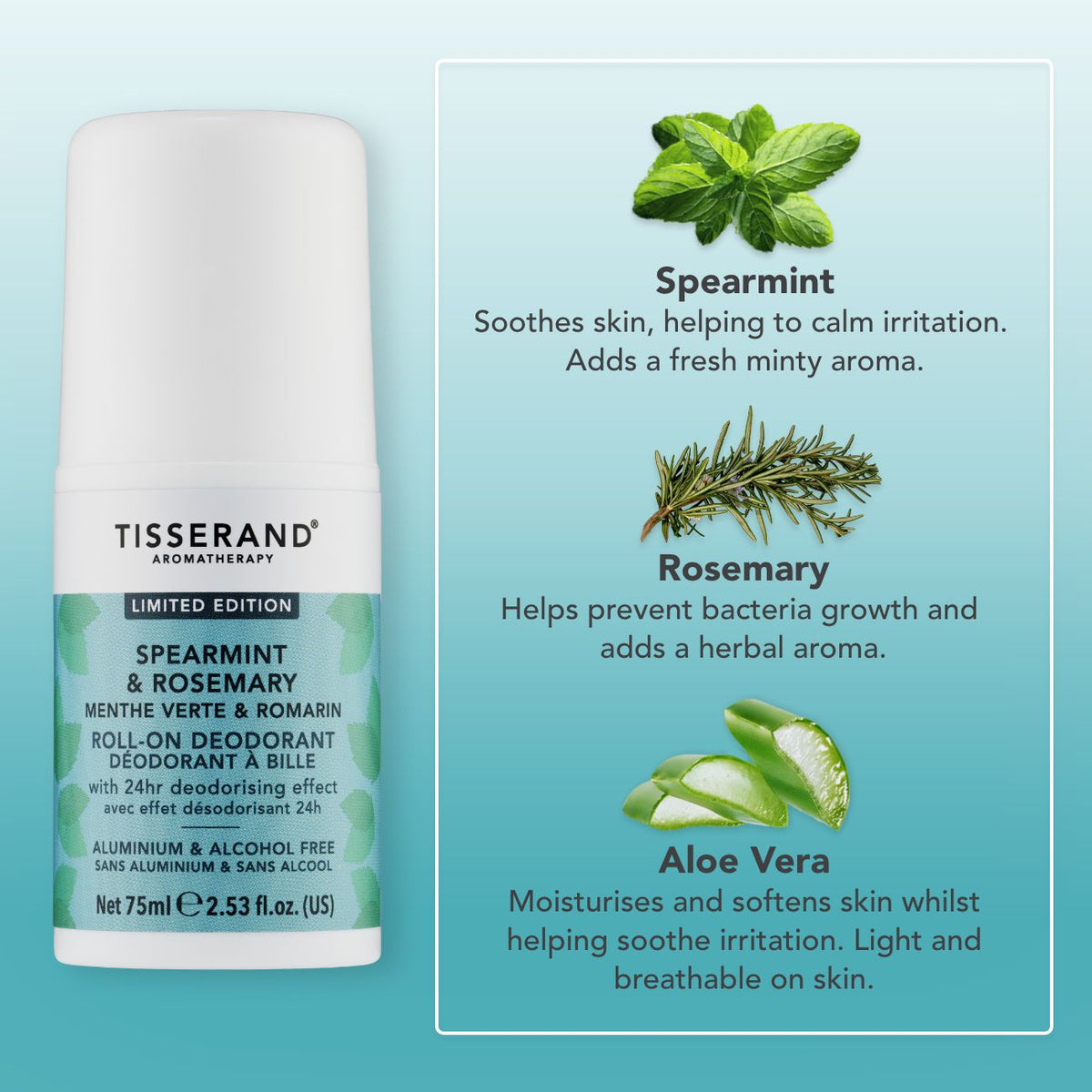 Spearmint & Rosemary Roll-On Deodorant