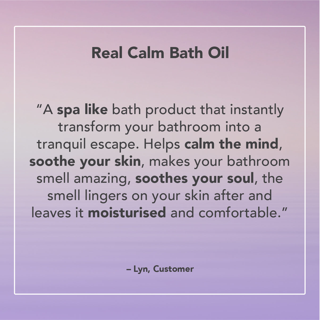 Real Calm Bath Oil