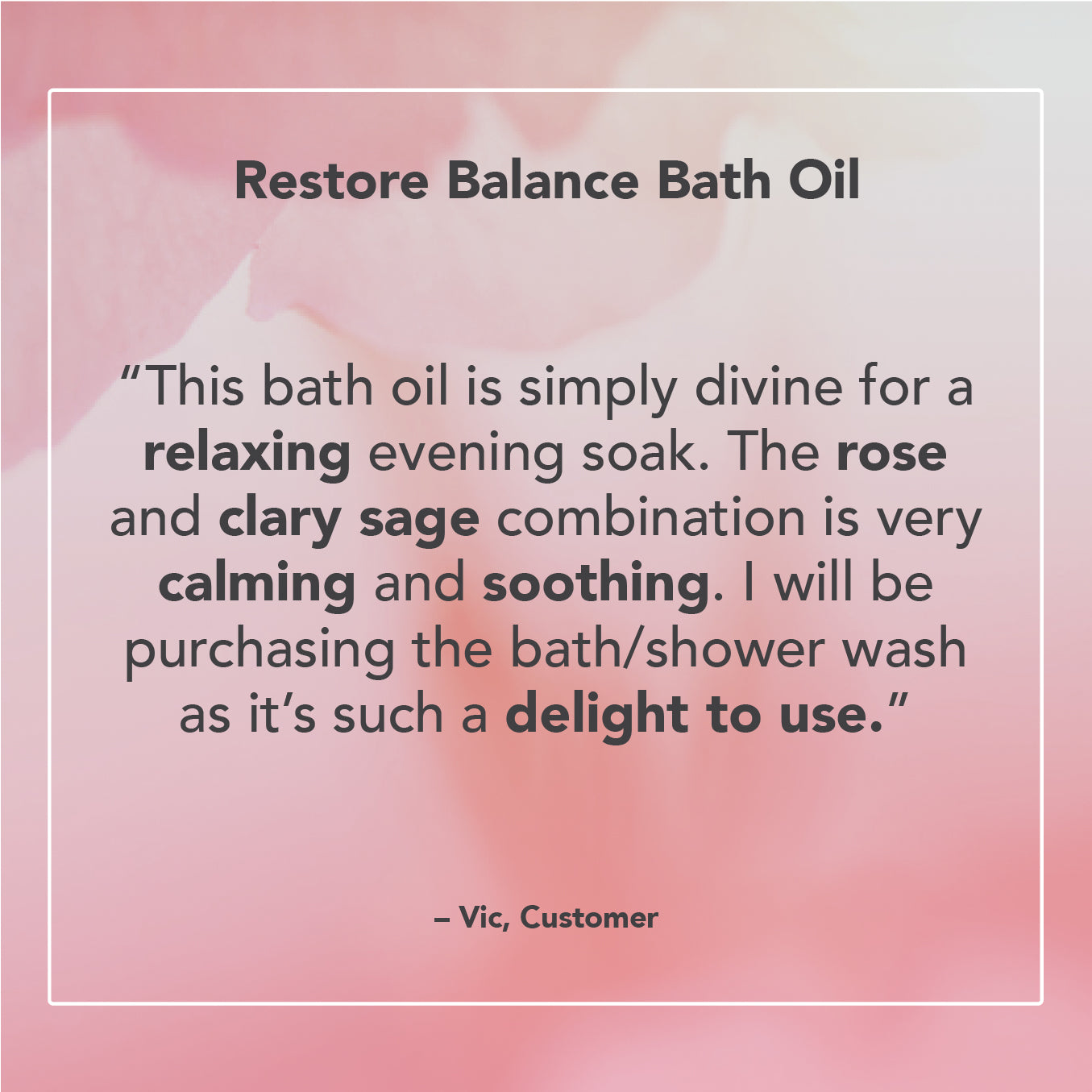 Restore Balance Bath Oil